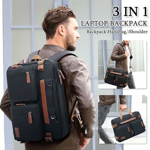 3 in 1 Laptop Bag for Men