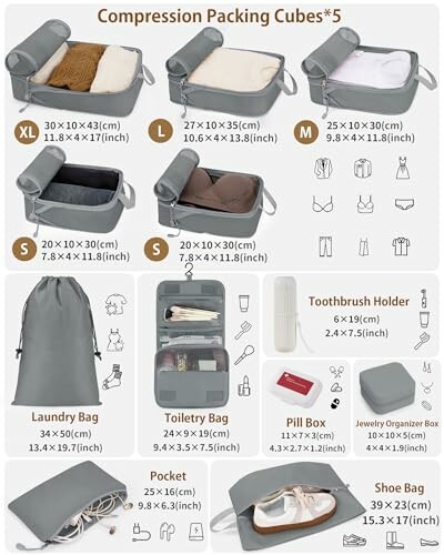 Compression Packing Cubes 12 Set