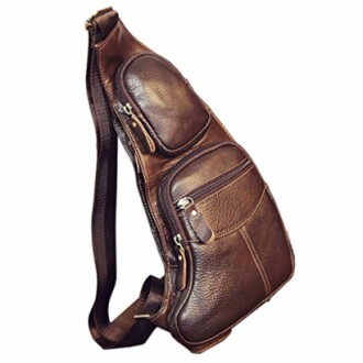 Hebetag Leather Sling Bag